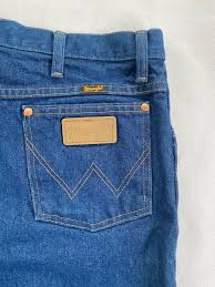 Wrangler Jeans Mens 35x32 Western Blue Denim Cowboy Cut ...