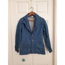 Vintage 70s Wrangler Denim Blazer With Oversized Butterfly ...