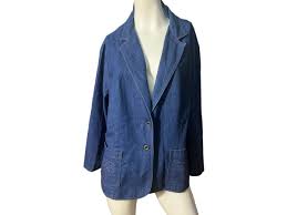 Vintage 70's Jean Jacket Blazer L XL - Etsy