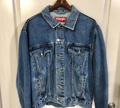 Vintage Wrangler Hero Denim Trucker Jacket Blue Wash Men's ...