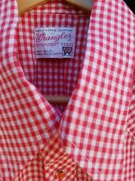 VTG 60s Wrangler Red White Check Pink Pearl Snap Western ...