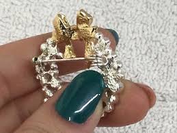 ann klein Christmas wreath pin (k) | eBay