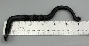 Set of 6 assorted Black Antique-Style Heavy Duty Wrought Iron Hooks NEW | eBay