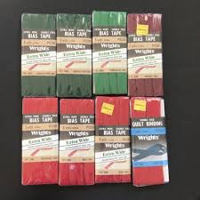 Wrights Lot 8 Christmas Colors Double Bias Tape 3 Yards Each ...