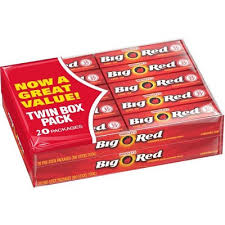 Wrigley's 20/40 Pack Big Red Gum Chewing Gum Bulk Pack, 5 Stick Per Pack 20 Pack : Target