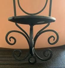 Set of 2 Wrought Iron Wall Sconce Pillar Candle Holders ...