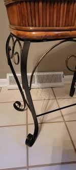 1990's Vintage Transitional Rattan/Bamboo and Iron ...