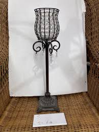 Pair Of Fancy Metal Candle Holders Flower / Tree | eBay