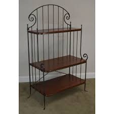 Charleston Forge Iron & Cherry Wood 3 Tier Bakers Rack ...