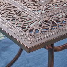 Tucson Outdoor Rectangular Cast Aluminum Dining Table by Christopher Knight Home - 67.50"L x 37.25"W x 28.50"H - On Sale - Bed Bath & Beyond - 22844830