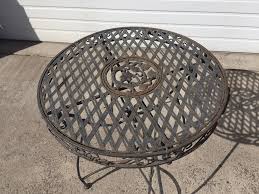 Vintage Wrought Iron Patio Table - Etsy Denmark