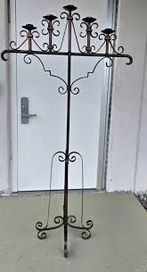 Mid 20th Century Patinated Metal Five-Light Floor ...