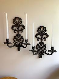 Vintage Cast Brass Double Candle Sconces: Ornate Neoclassical Pair - Etsy
