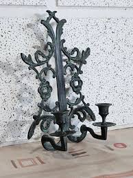 Brass Candle Holder, Antique Solid Brass Flower Sclupture Candlestick, Vintage Solid Brass Double Candle Candlestick. - Etsy