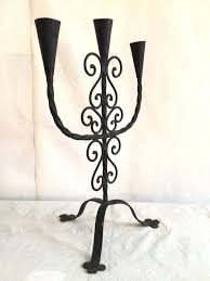 1950 Hand Wrought Iron Candle Holder For Sale at 1stDibs | large iron candle holders, wrought iron candle holders, wrought iron candelabra