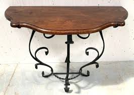Art Deco console in wrought iron and oak, 20th century - Sold