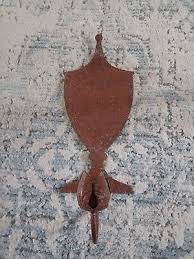 Rustic Metal Wall Hanging Candle Holder Decor. Handmade Brown Patina | eBay