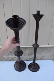 Pair of Vintage Altar Candlesticks, Acolyte, Funeral + 31" ht. + (CU1022) | eBay