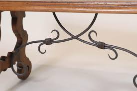 Lot - Spanish Baroque Style Walnut & Wrought Iron Bench