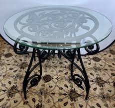 Maison Jansen Organic French Heavily Carved Iron & Glass ...