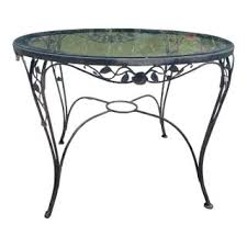 Mid 20th Century Vintage Metal Round Dining Table ...