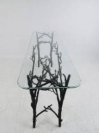 Handcrafted Wrought Iron Tree Branches & Glass Console Table Style of Giacometti | eBay