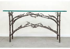 Tavolo Consolle Branch in ferro di Diego Giacometti su 1stDibs