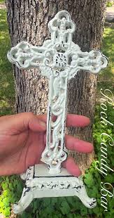 Vintage French Country Crosses Antique White Wall Crosses French Country Floral Decor Shabby Chic Religious Art Standing Crosses - Etsy