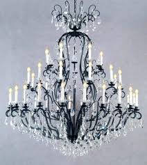 Swarovski Crystal Trimmed Chandelier! Wrought Iron Crystal Chandelier – GalleryLivingSpaces.com