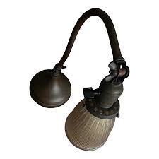 Vintage French Frosted Opaque Glass Bronze Adjustable Swan ...