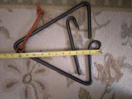 Vintage DINNER BELL Triangle with Striking Stick Cast Iron ...
