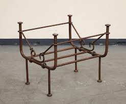 Vintage Giacometti Style Iron Coffee Table With Glass Top ...