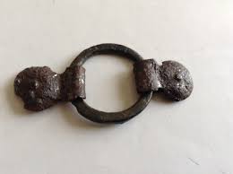 Rare 16th century bronze ring and iron plates belt divider ...
