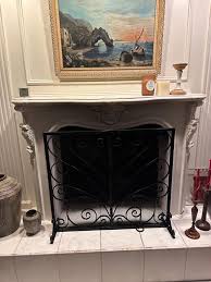 Neoclassical Floral Goth Wrought Iron Fire Screen - Etsy