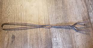 Lot of 2 Antique Forks - 3 Prong Twisted Metal Serving ...