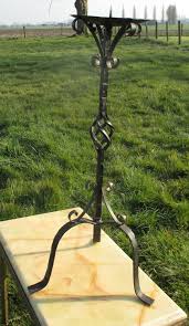Antique Wrought Iron Candle Holder Primitive Spiked Stick ...