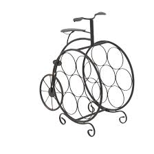 Grayson Lane 9-Bottle Gold Iron Wine Rack 822169 at Lowes.com