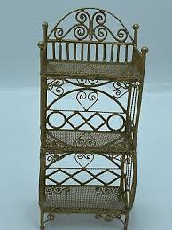 Vintage Victorian Dollhouse Gilded Miniature Wire Wicker ...