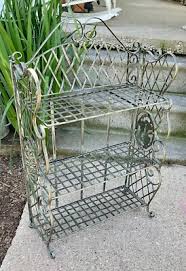 Vintage Italian grapes Scrolled Wrought Iron Folding bakers ...