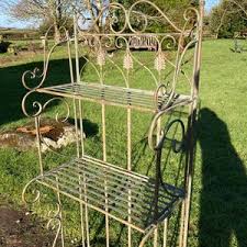 Large Metal Green Folding Shelf / Plant Stand Indoor ...