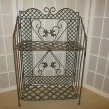 2 Tier Antiqued Green Metal Shelf - Etsy
