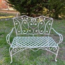 RESERVED for Briana - Vintage Wrought Iron Garden Bench Maple Leaf Design - Etsy