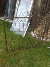 Vintage WIRE GATE GARDEN YARD ART Cottage Style Fence | #1824194673