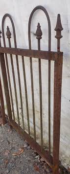 Narrow Wrought Iron Gate with Arrow Finials 26 1/2" Wide by ...