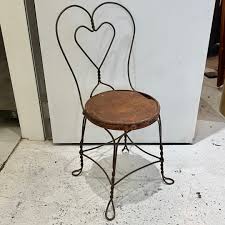 Antique Weathered Twisted Iron Bistro Chair #2 – findfurnish
