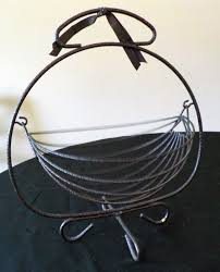 10" Black Metal/Wrought Iron Fruit Basket Multipurpose Plants Fruit | eBay