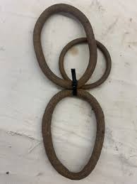 Antique Lot Of Three Hand Wrought Iron Solid Rings 3”x5" | eBay