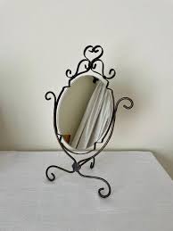 Vintage Vanity Mirror - Iron Tripod Mirror - Etsy