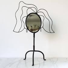Vintage Whimsical Wrought Iron Silhouette Vanity Mirror ...