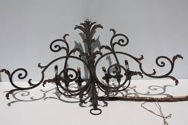 Vintage Metal Wall Sconce Oversized Electric 7 Arm Black Mid Century Spanish Medieval Castle Gothic Haunted House Halloween Party Spooky - Etsy